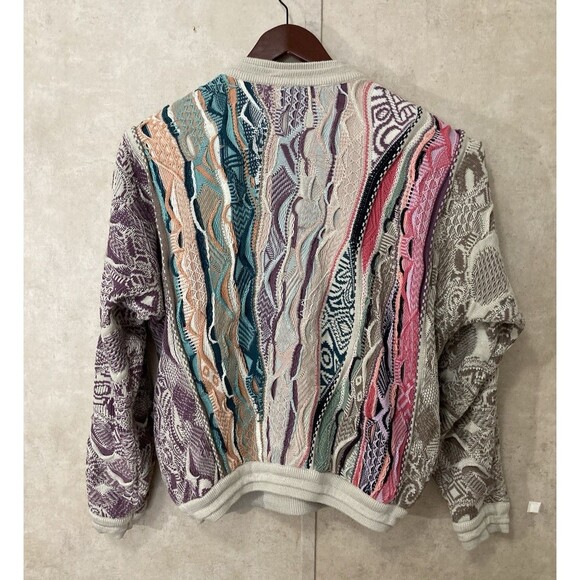 COOGI Australia Men’s Sweater M Multicolor Pastel Cable Knit Cosby Style Casual - Picture 3 of 8